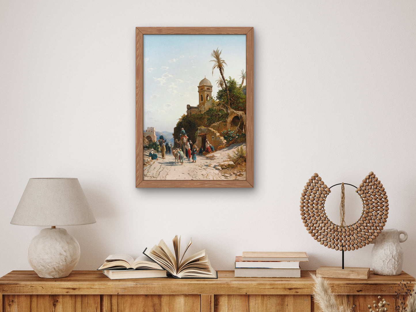 On the Road to Jerusalem by Hermann David Salomon Corrodi, Wall Art Print, Fine Art Reproduction, Museum Quality Decor, Poster