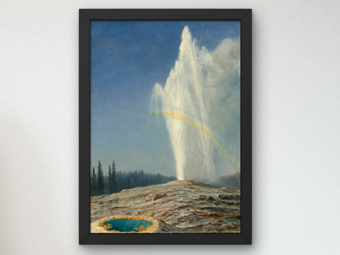 Old Faithful by Albert Bierstadt 1881, Wall Art Print, Fine Art Reproduction, Museum Quality Decor, Poster
