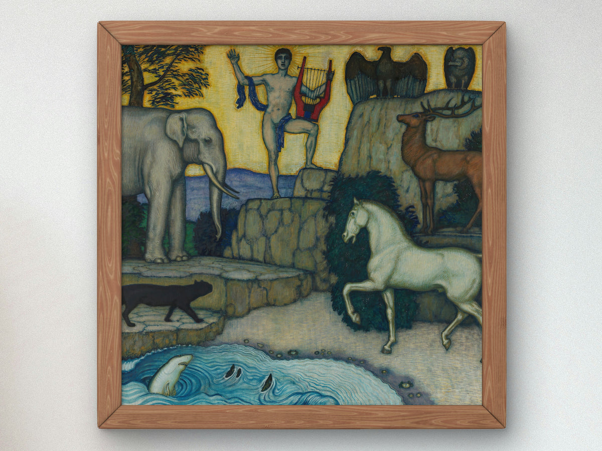 Orpheus and the Animals by Franz von Stuck 1924, Wall Art Print, Fine Art Reproduction, Museum Quality Decor, Poster