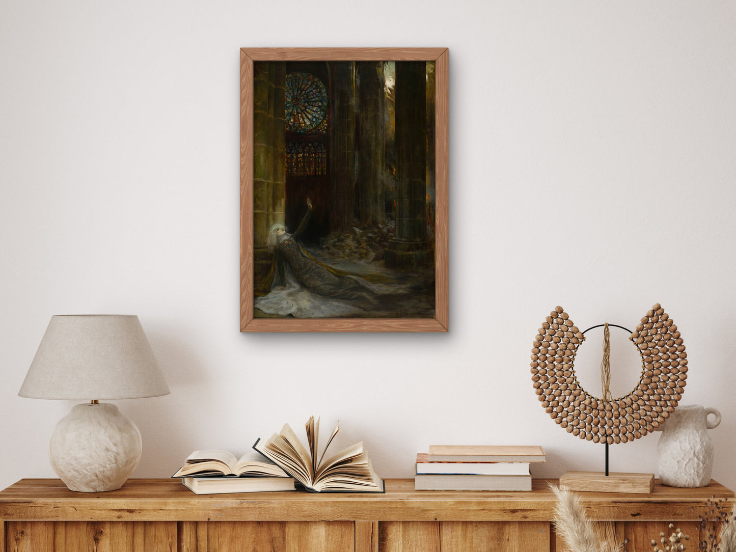 Intérieur de cathédrale by Georges Antoine Rochegrosse 1915, Wall Art Print, Fine Art Reproduction, Museum Quality Decor, Poster