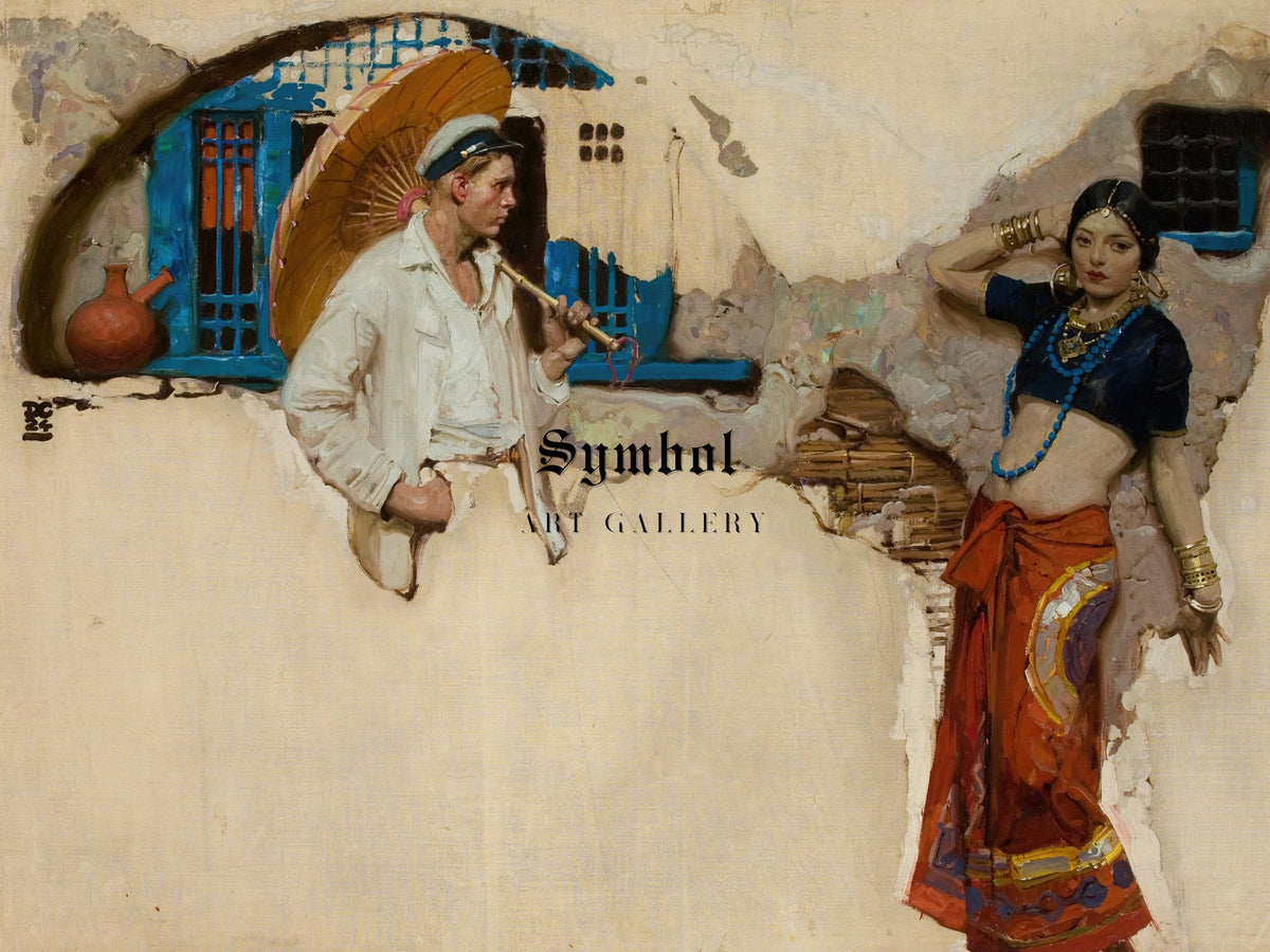 The Man at the Crossroads by Dean Cornwell 1924, Wall Art Print, Fine Art Reproduction, Museum Quality Decor, Poster