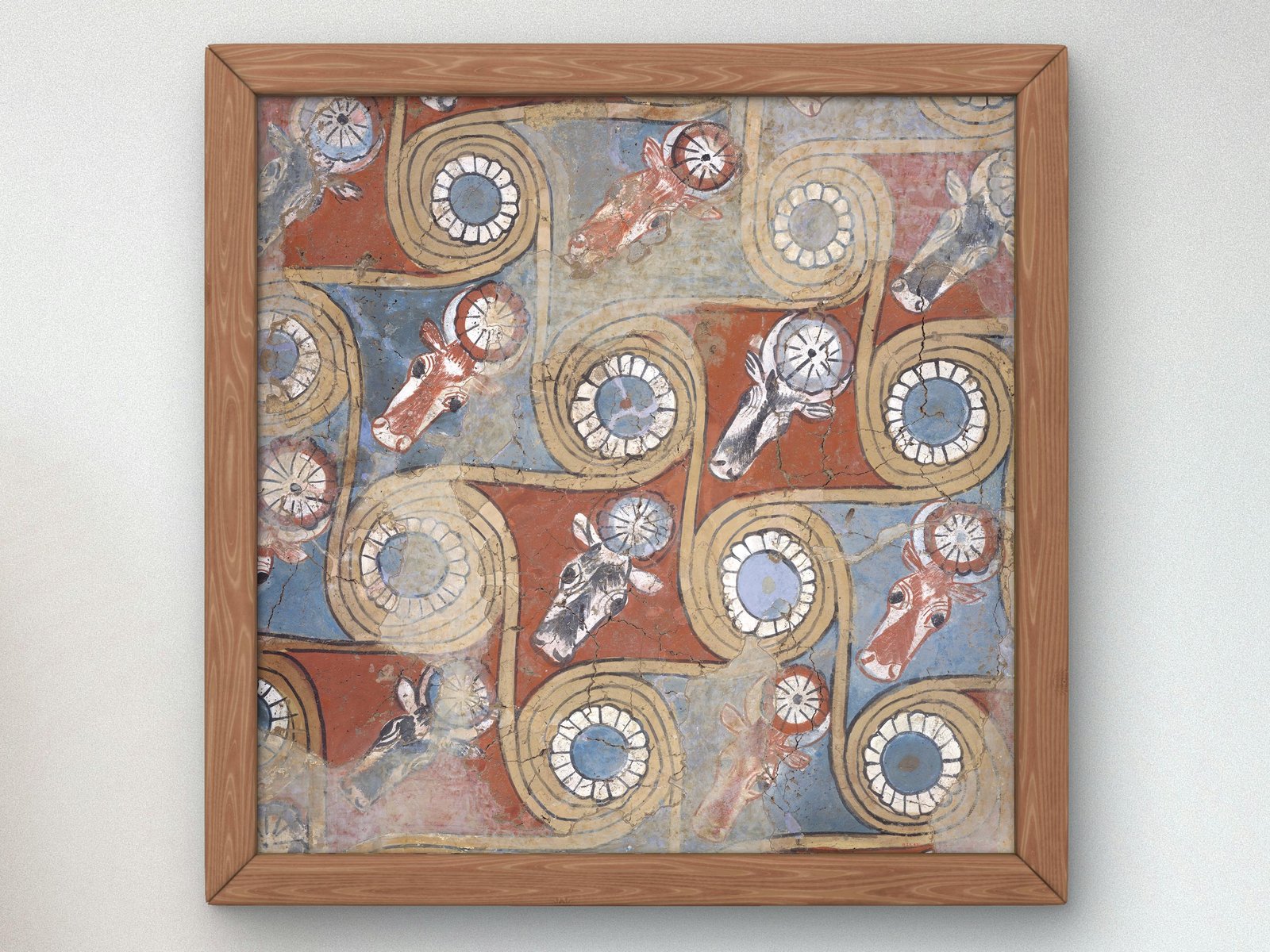 Ancient Egyptian ceiling painting from palace of Amenhotep III, 1390 BCE, Ancient and Classical Art, fine art print