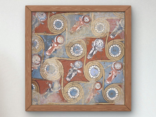 Ancient Egyptian ceiling painting from palace of Amenhotep III, 1390 BCE, Ancient and Classical Art, fine art print