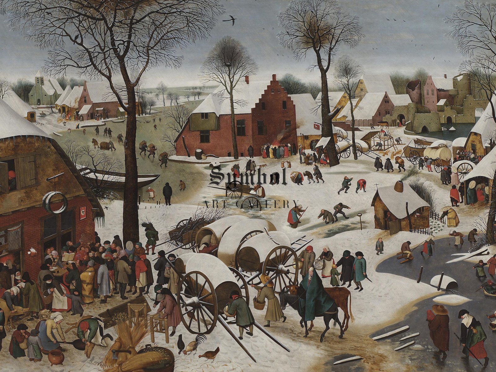 Census at Bethlehem by Pieter Bruegel the Younger, 1605, Baroque and Chiaroscuro, fine art print