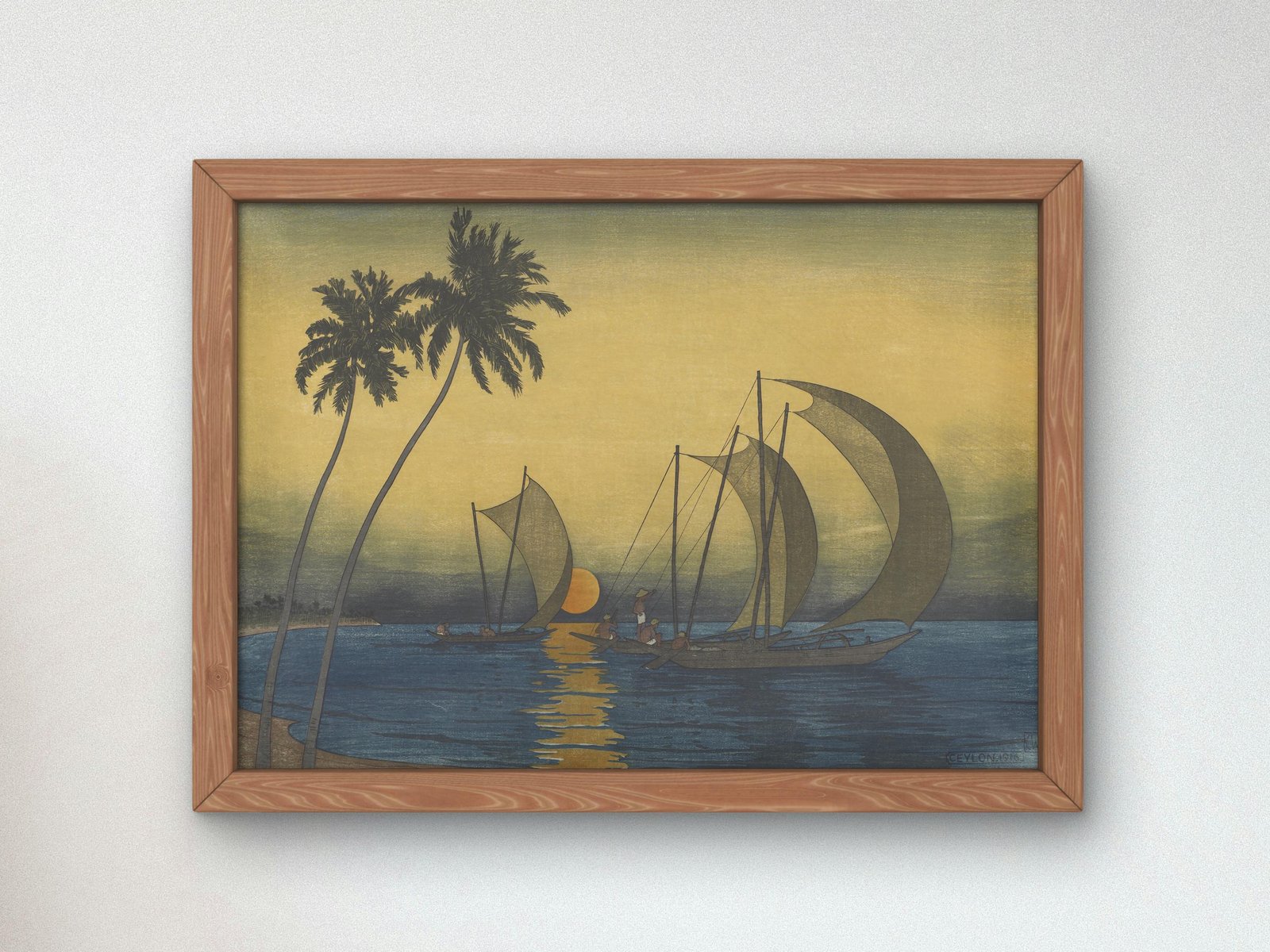 Ceylon by Charles W. Bartlett, 1916, Japanese Woodblock Prints, fine art print