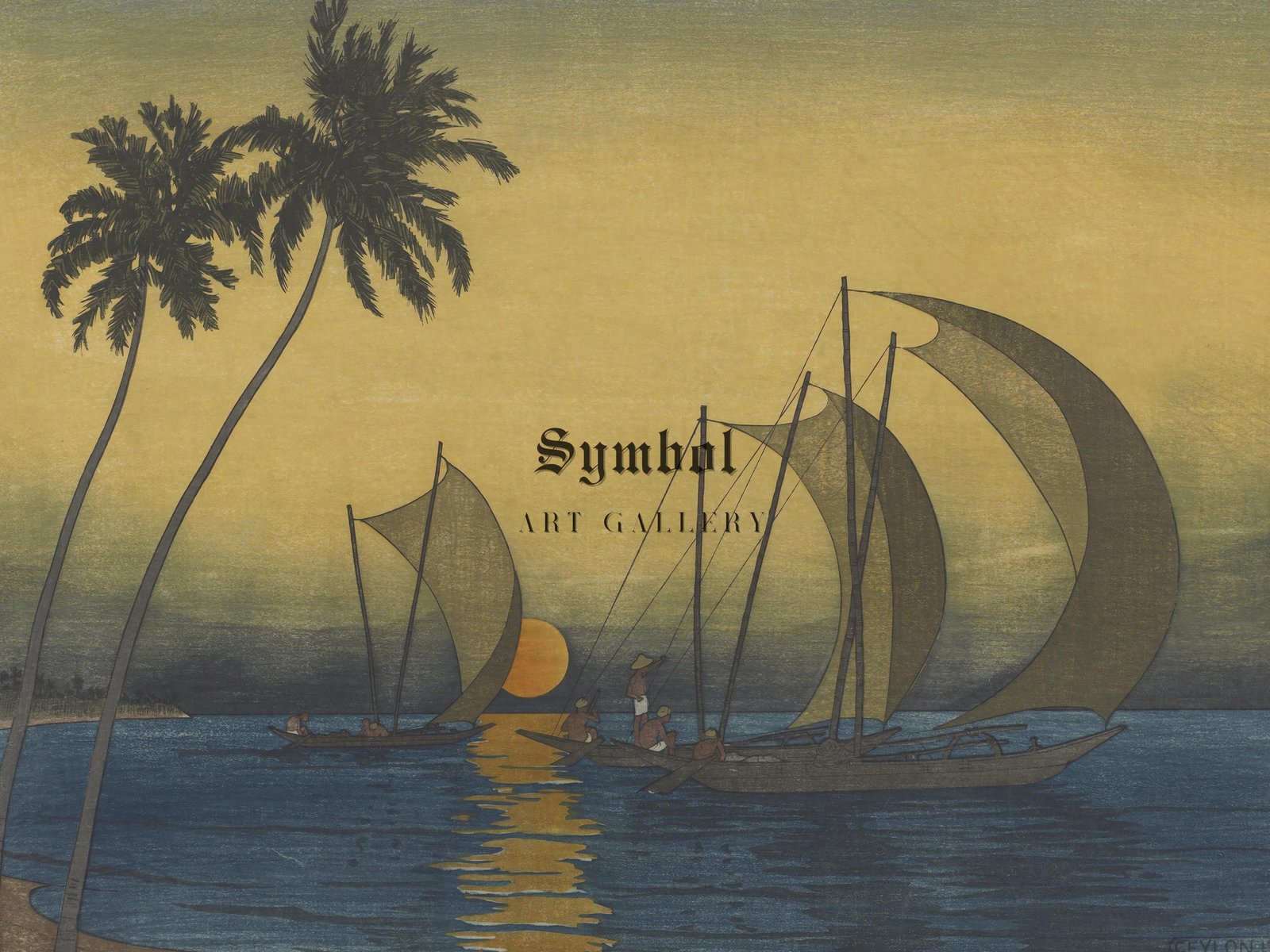 Ceylon by Charles W. Bartlett, 1916, Japanese Woodblock Prints, fine art print