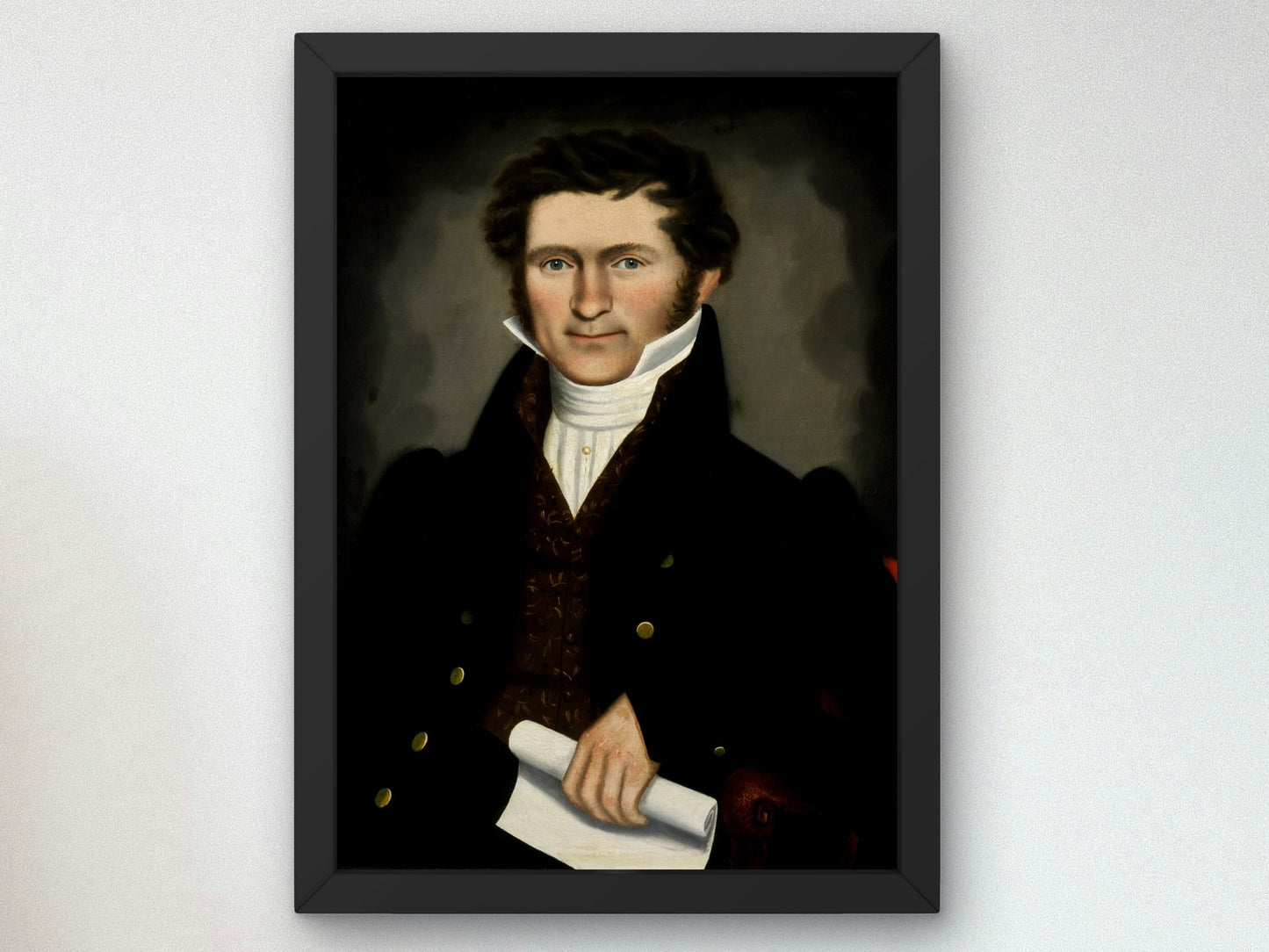 Gentleman of Squire Williams House by Erastus Salisbury Field 1829, Wall Art Print, Fine Art Reproduction, Museum Quality Decor, Poster