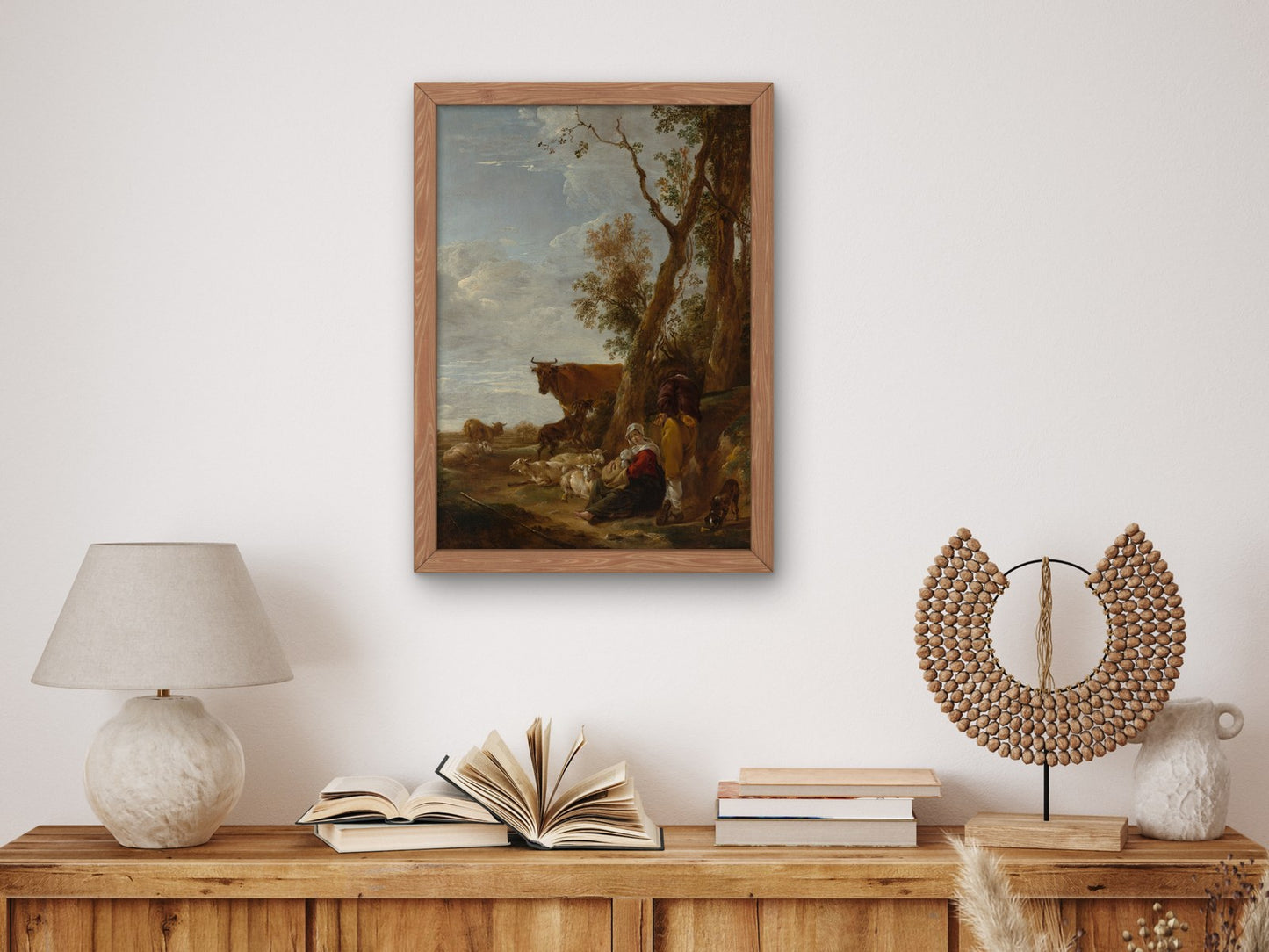 Rest by Nicolaes Berchem 1644, Wall Art Print, Fine Art Reproduction, Museum Quality Decor, Poster