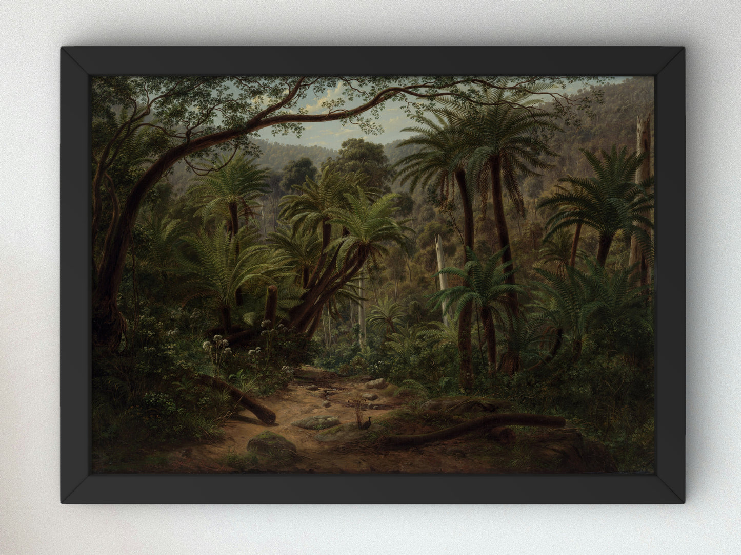 Ferntree Gully in the Dandenong Ranges by Eugene von Guérard 1857, Wall Art Print, Fine Art Reproduction, Museum Quality Decor, Poster