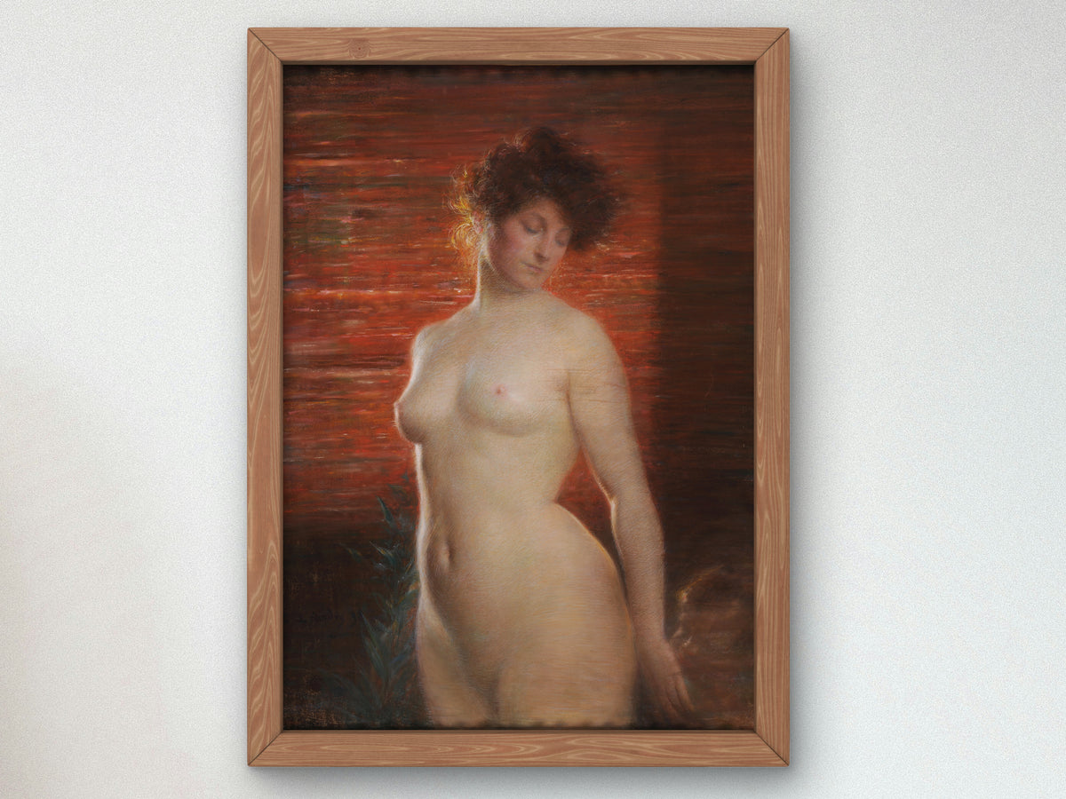 Modestie by Charles Lucien Leandre 1898, Wall Art Print, Fine Art Reproduction, Museum Quality Decor, Poster