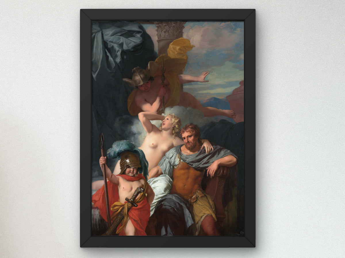 Mercury Ordering Calypso to Release Odysseus by Gerard de Lairesse 1680, Wall Art Print, Fine Art Reproduction, Museum Quality Decor, Poster