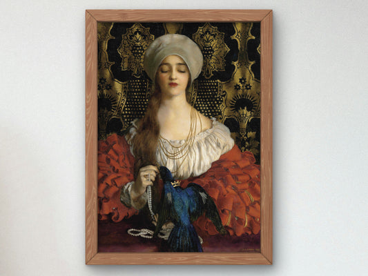 The Blue Bird by Frank Cadogan Cowper 1918, Wall Art Print, Fine Art Reproduction, Museum Quality Decor, Poster