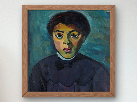Portrait of a Girl by Alexander Kanoldt 1911, Wall Art Print, Fine Art Reproduction, Museum Quality Decor, Poster