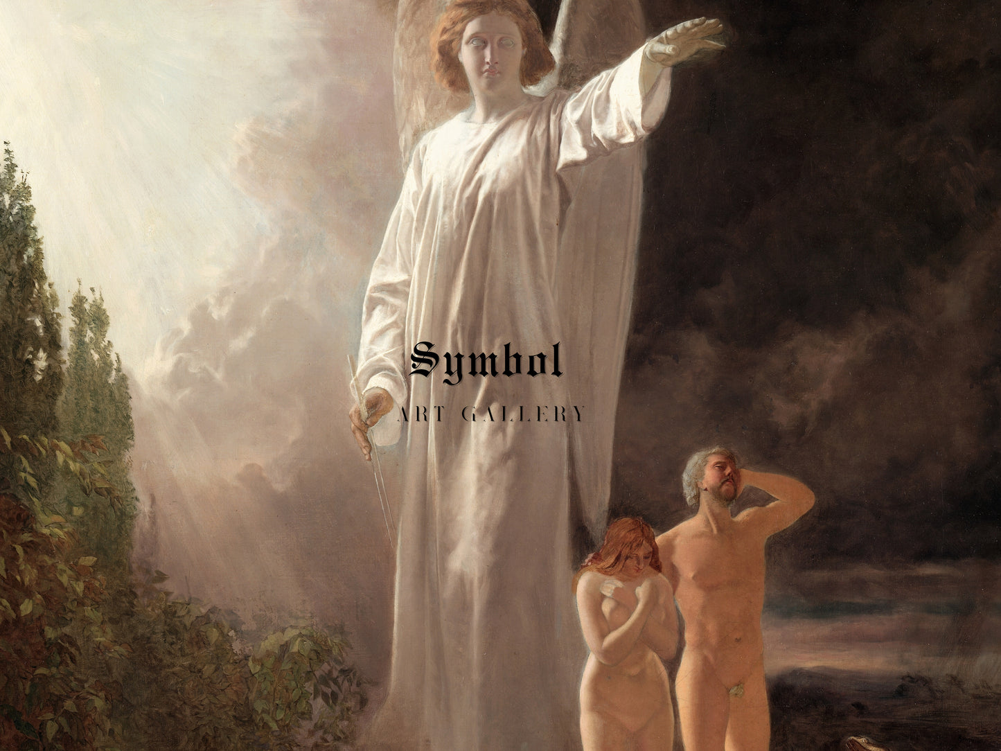 Expulsion of Adam and Eve by John Faed, Wall Art Print, Fine Art Reproduction, Museum Quality Decor, Poster