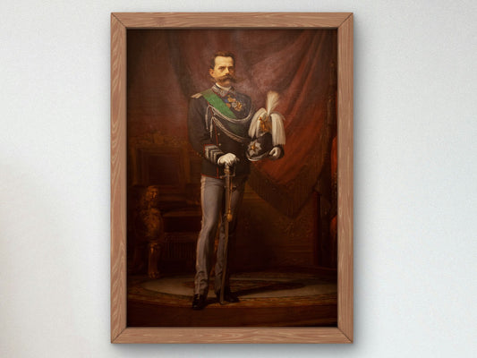 Umberto I King of Italy by Eleuterio Pagliano 1901, Wall Art Print, Fine Art Reproduction, Museum Quality Decor, Poster