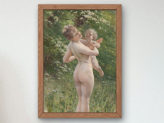Love Whispers by Heinrich Lossow 1897, Wall Art Print, Fine Art Reproduction, Museum Quality Decor, Poster