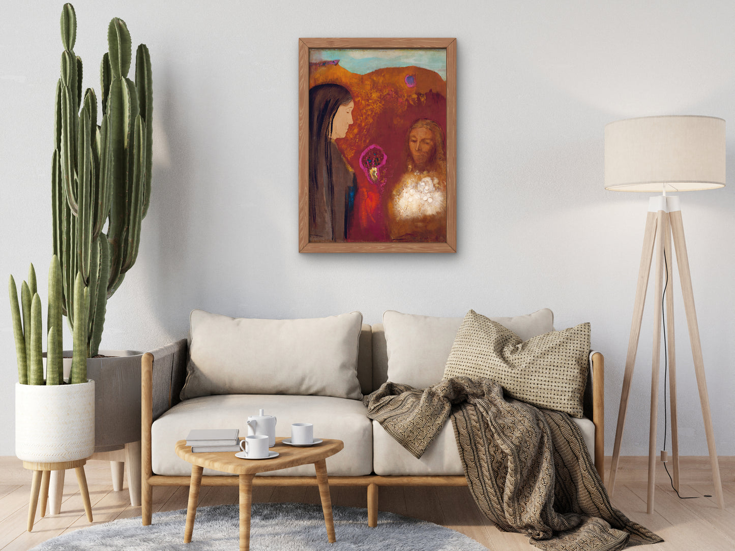 Christ and the Samaritan Woman by Odilon Redon 1895, Wall Art Print, Fine Art Reproduction, Museum Quality Decor, Poster