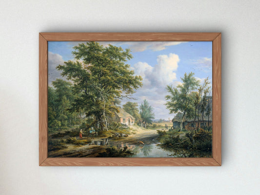 Farms on the Fringe of a Wood by Egbert van Drielst 1812, Wall Art Print, Fine Art Reproduction, Museum Quality Decor, Poster