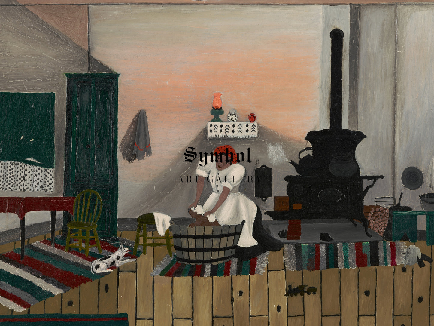 Saturday Night Bath by Horace Pippin 1945, Wall Art Print, Fine Art Reproduction, Museum Quality Decor, Poster