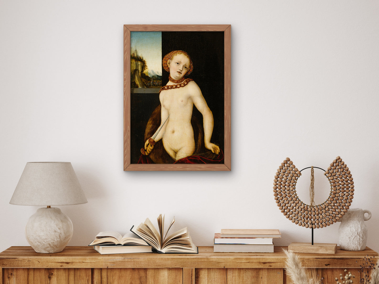 Lucretia by Lucas Cranach the Elder 1530, Wall Art Print, Fine Art Reproduction, Museum Quality Decor, Poster