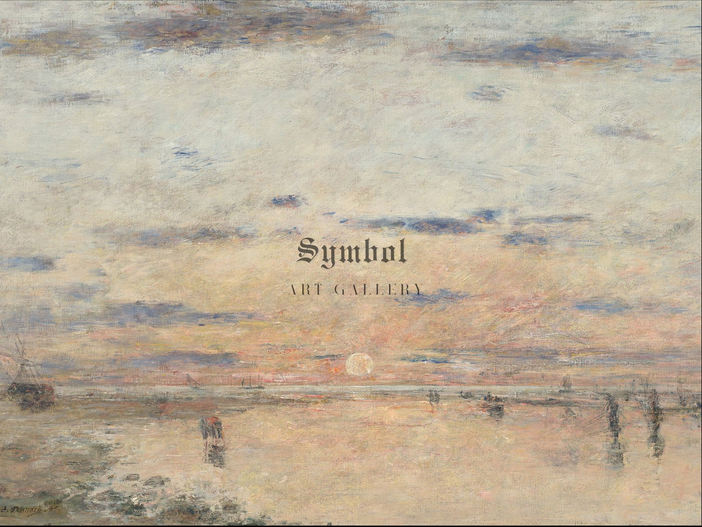 Le Havre Sunset on the Sea by Eugène Boudin 1885, Wall Art Print, Fine Art Reproduction, Museum Quality Decor, Poster