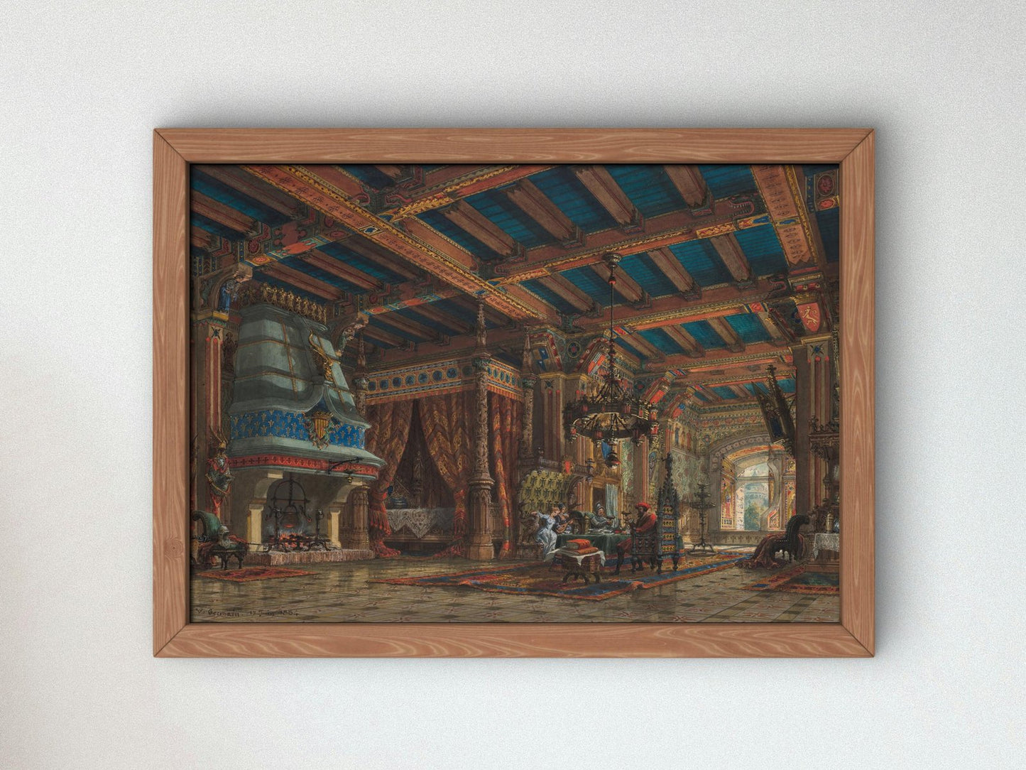 Chateau Interior by V Germain, 1834, Rococo and Neoclassicism, fine art print