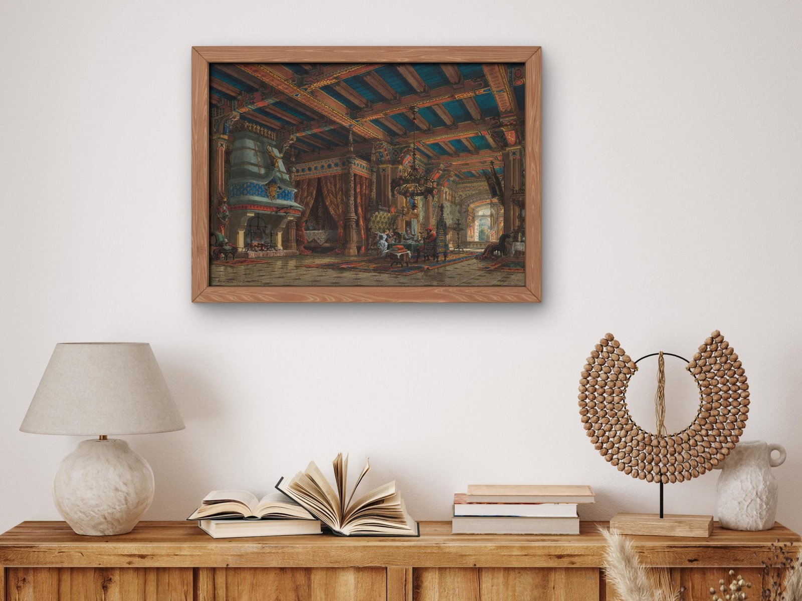 Chateau Interior by V Germain, 1834, Rococo and Neoclassicism, fine art print