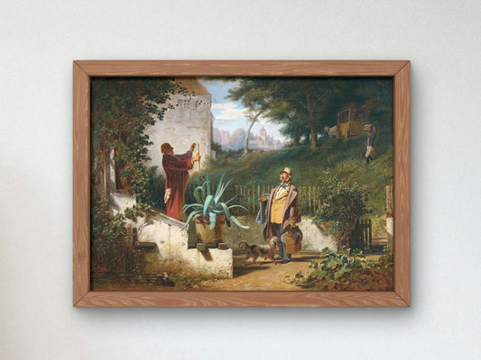 Childhood Friends by Carl Spitzweg, 1855, Realism and Naturalism, fine art print