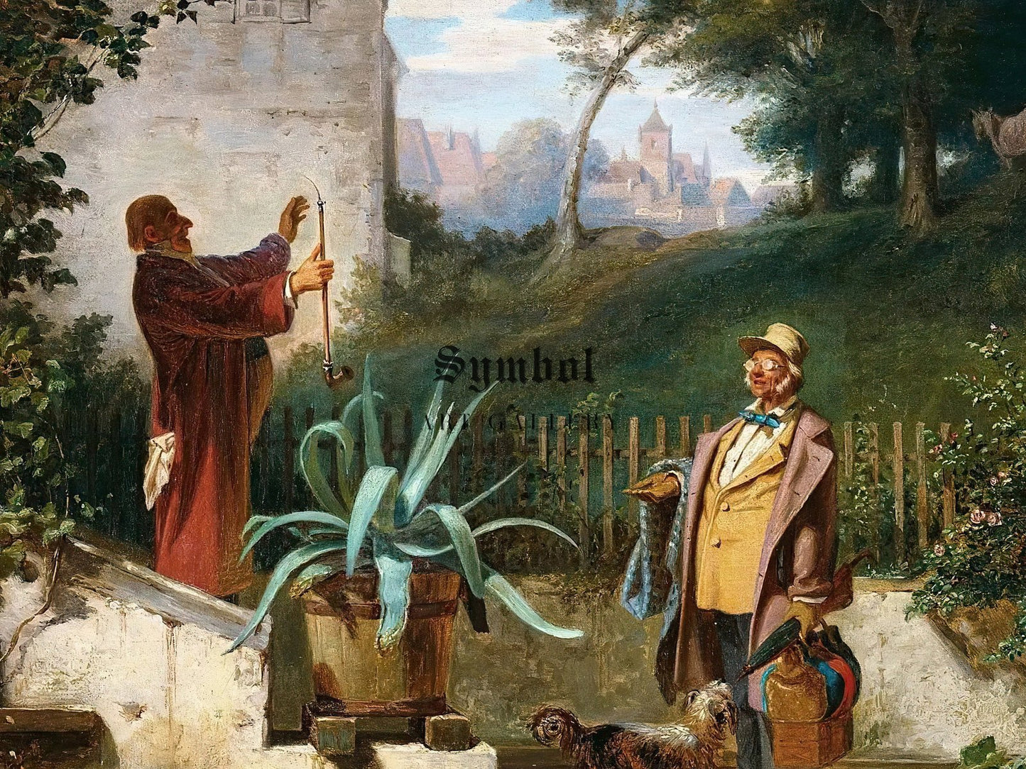 Childhood Friends by Carl Spitzweg, 1855, Realism and Naturalism, fine art print