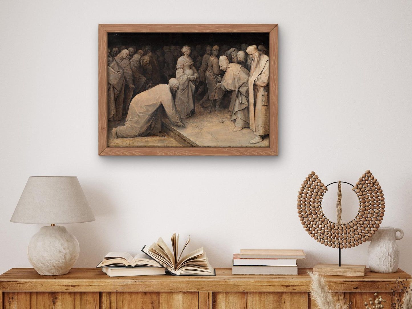 Christ and the Woman taken in Adultery by Pieter Brueghel the Elder, 1565, Renaissance, fine art print