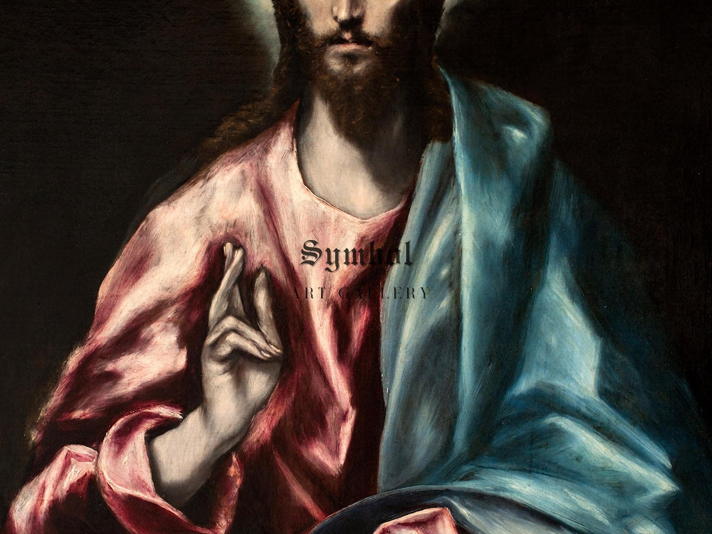 Christ as Saviour by El Greco, 1610, Baroque and Chiaroscuro, fine art print