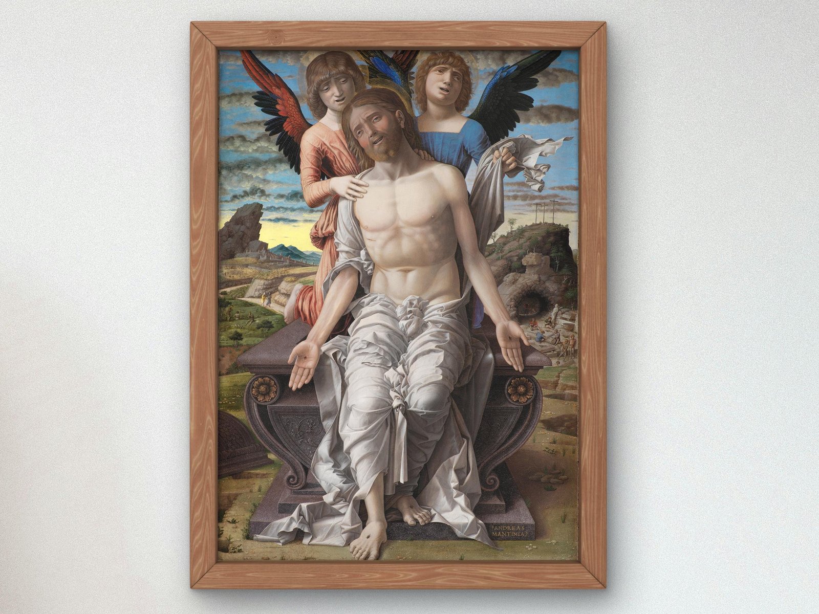 Christ as the Suffering Redeemer by Andrea Mantegna, 1495, Renaissance, fine art print