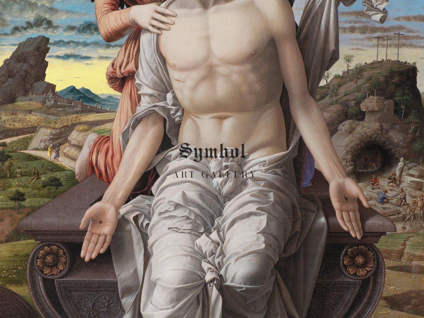 Christ as the Suffering Redeemer by Andrea Mantegna, 1495, Renaissance, fine art print
