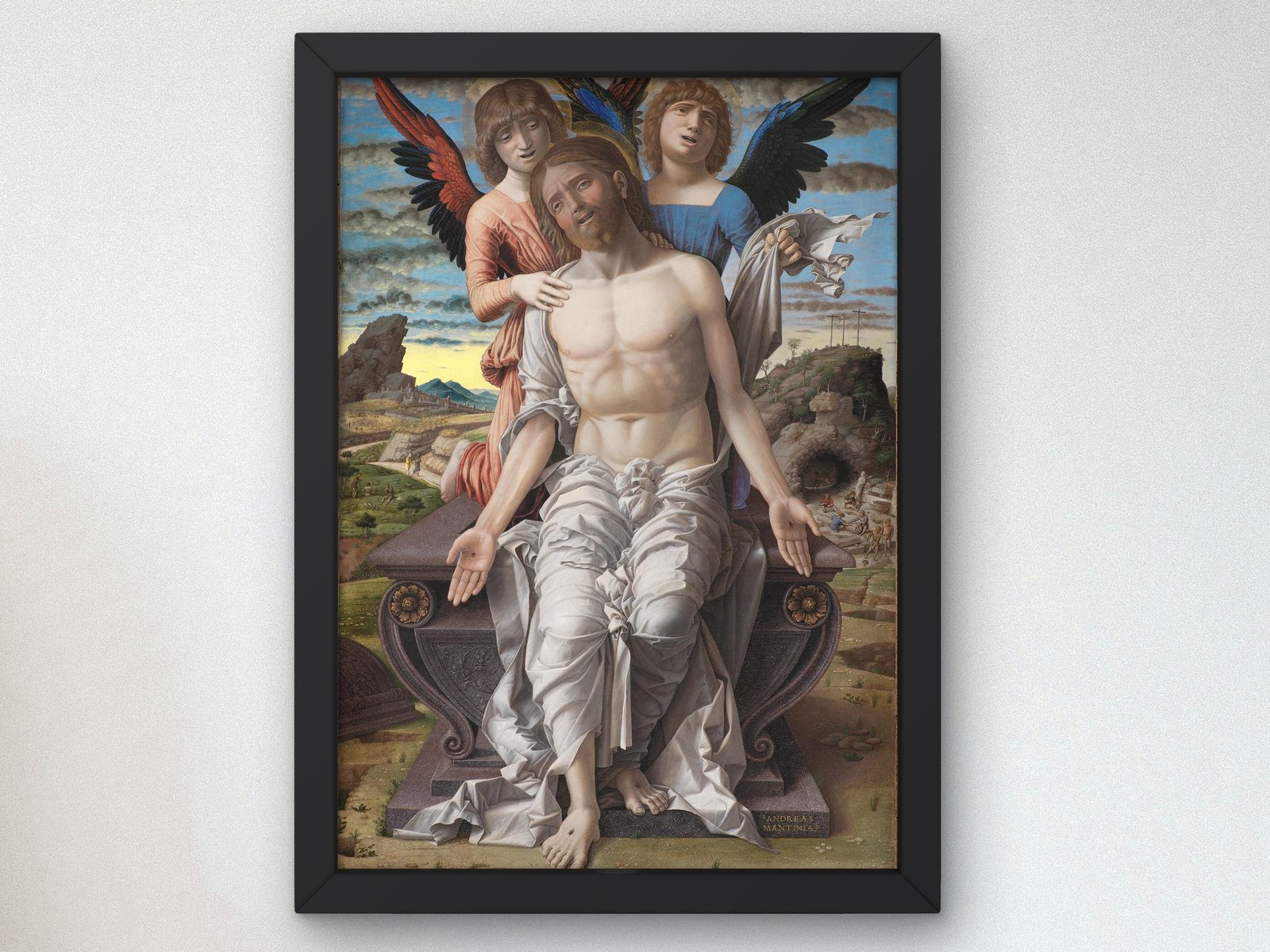 Christ as the Suffering Redeemer by Andrea Mantegna, 1495, Renaissance, fine art print