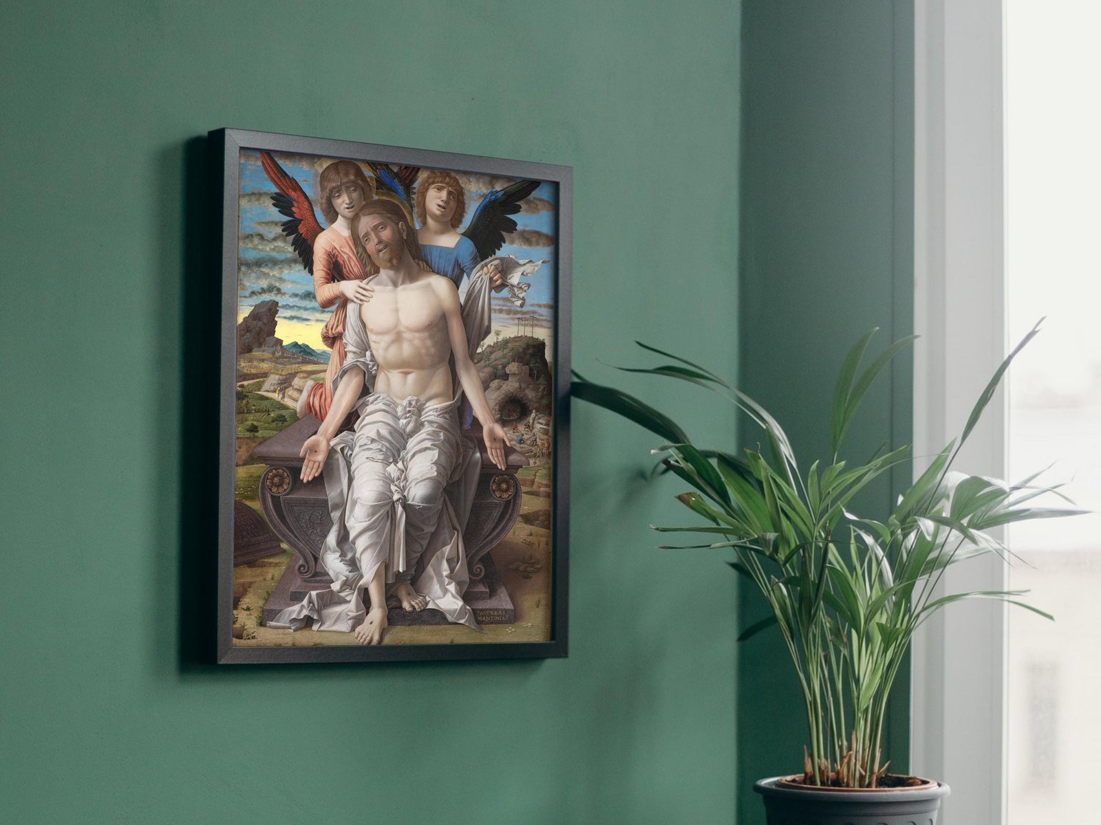 Christ as the Suffering Redeemer by Andrea Mantegna, 1495, Renaissance, fine art print
