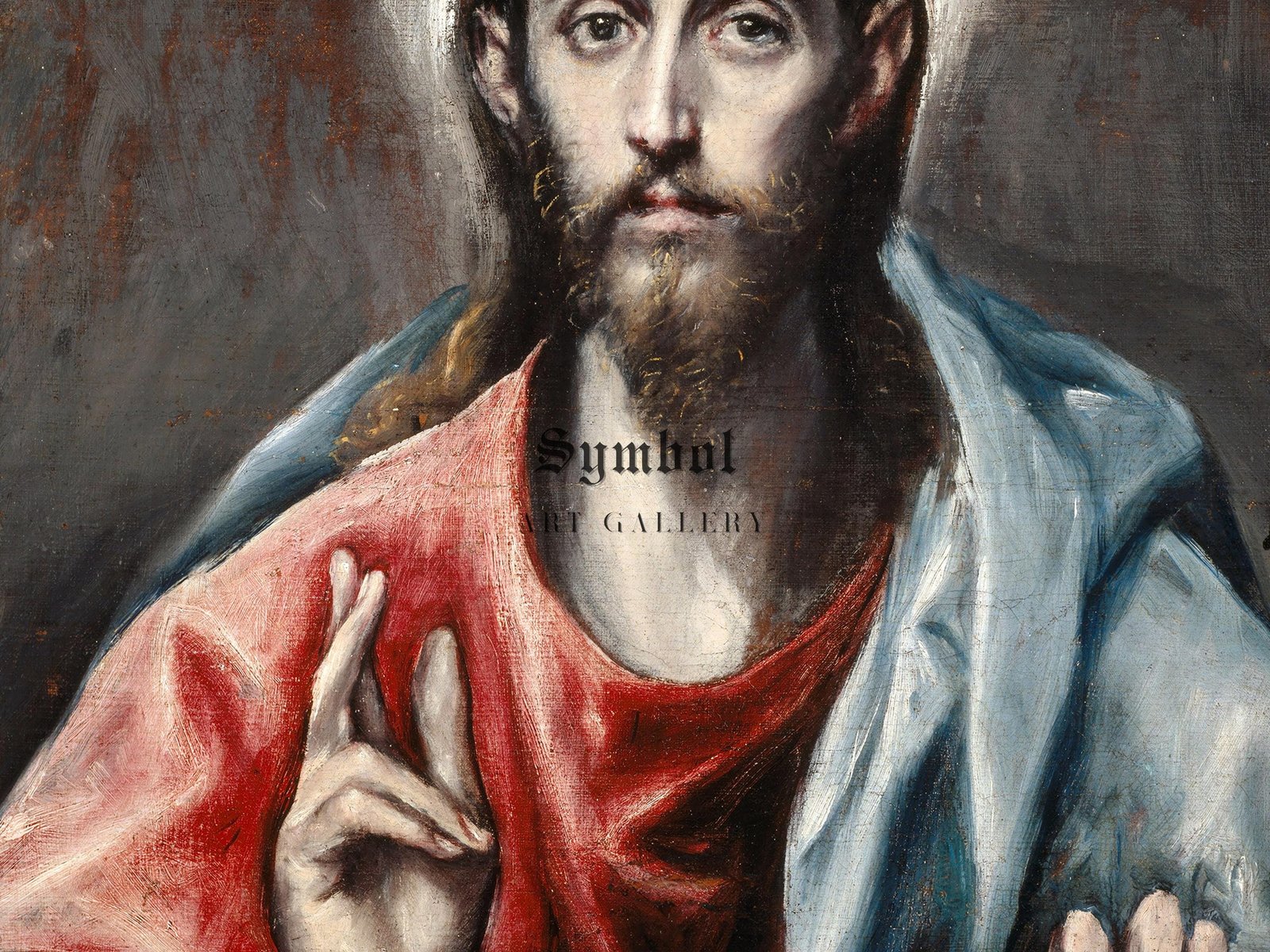 Christ Blessing the Saviour of the World by El Greco, 1600, Baroque, fine art print