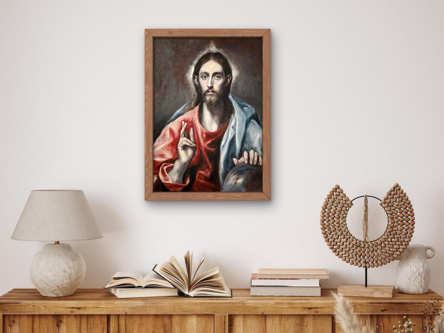 Christ Blessing the Saviour of the World by El Greco, 1600, Baroque, fine art print