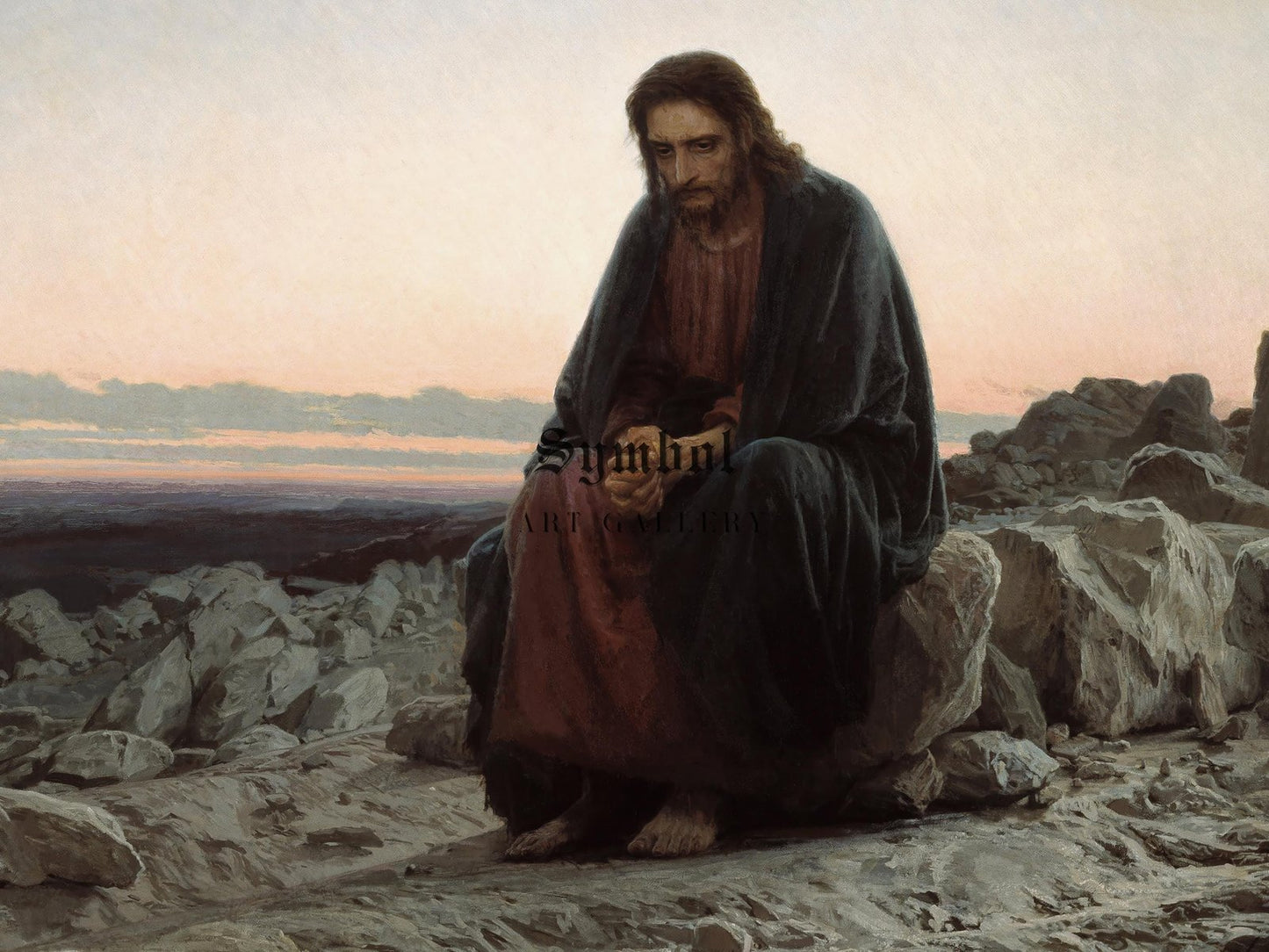 Christ in the Desert by Ivan Kramskoi, 1872, Realism and Naturalism, fine art print