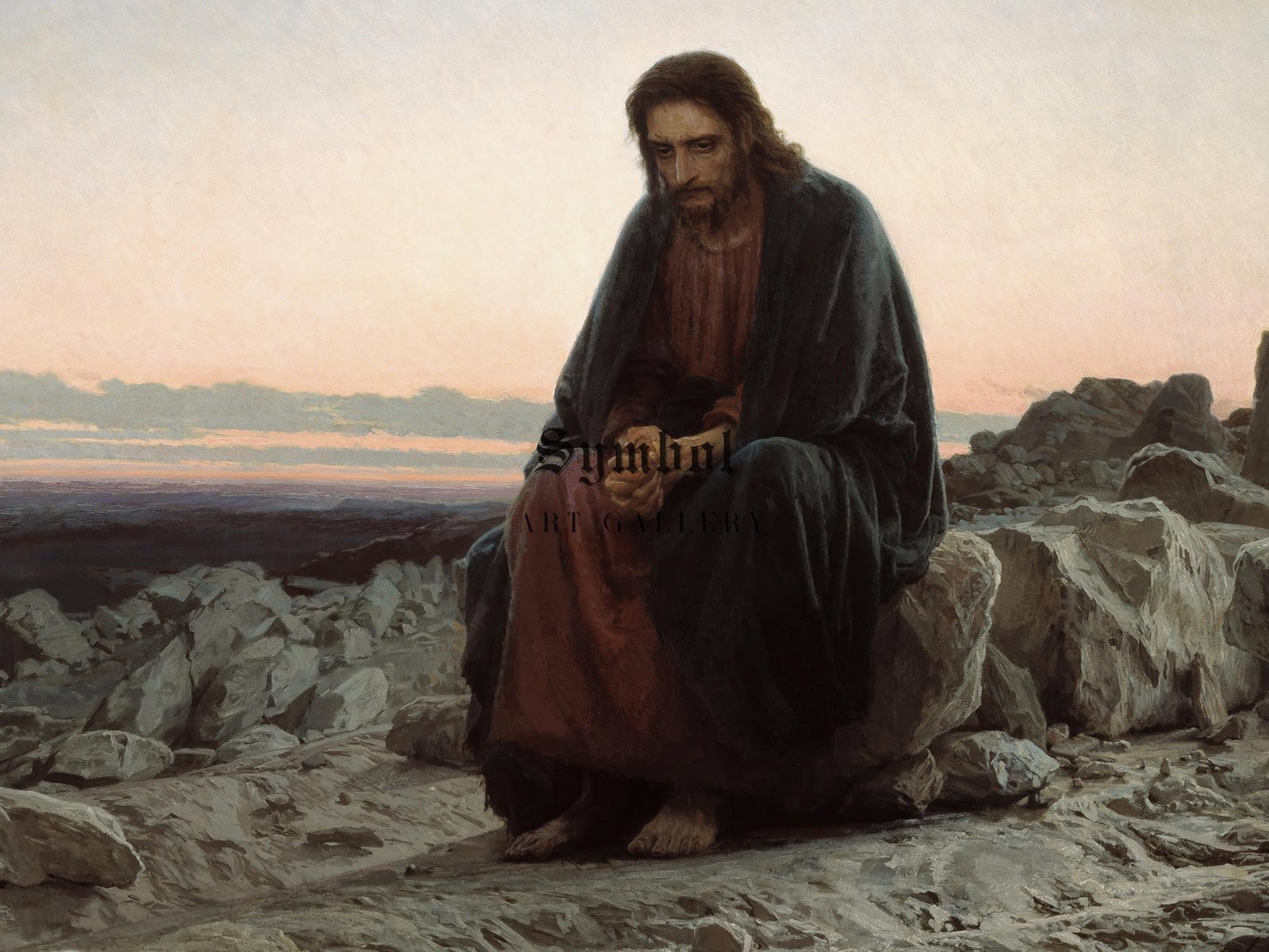 Christ in the Desert by Ivan Kramskoi, 1872, Realism and Naturalism, fine art print