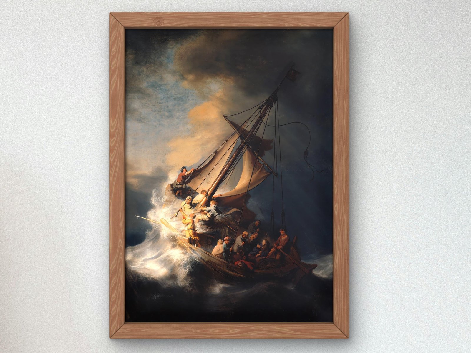 Christ in the Storm on the Sea of Galilee by Rembrandt, 1633, Baroque and Chiaroscuro, fine art print