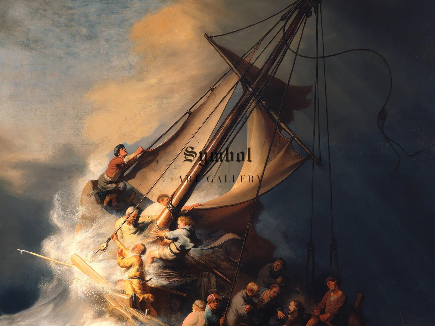 Christ in the Storm on the Sea of Galilee by Rembrandt, 1633, Baroque and Chiaroscuro, fine art print