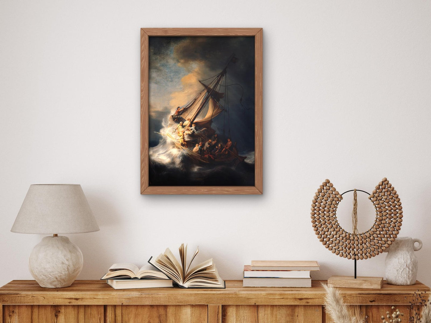 Christ in the Storm on the Sea of Galilee by Rembrandt, 1633, Baroque and Chiaroscuro, fine art print