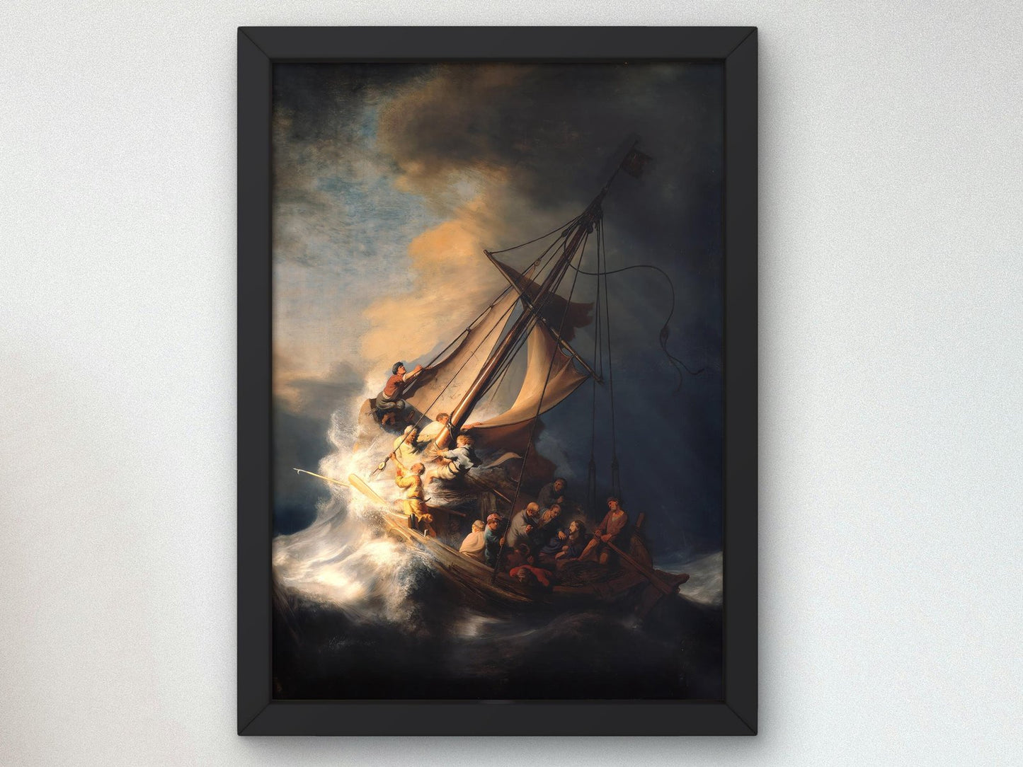 Christ in the Storm on the Sea of Galilee by Rembrandt, 1633, Baroque and Chiaroscuro, fine art print
