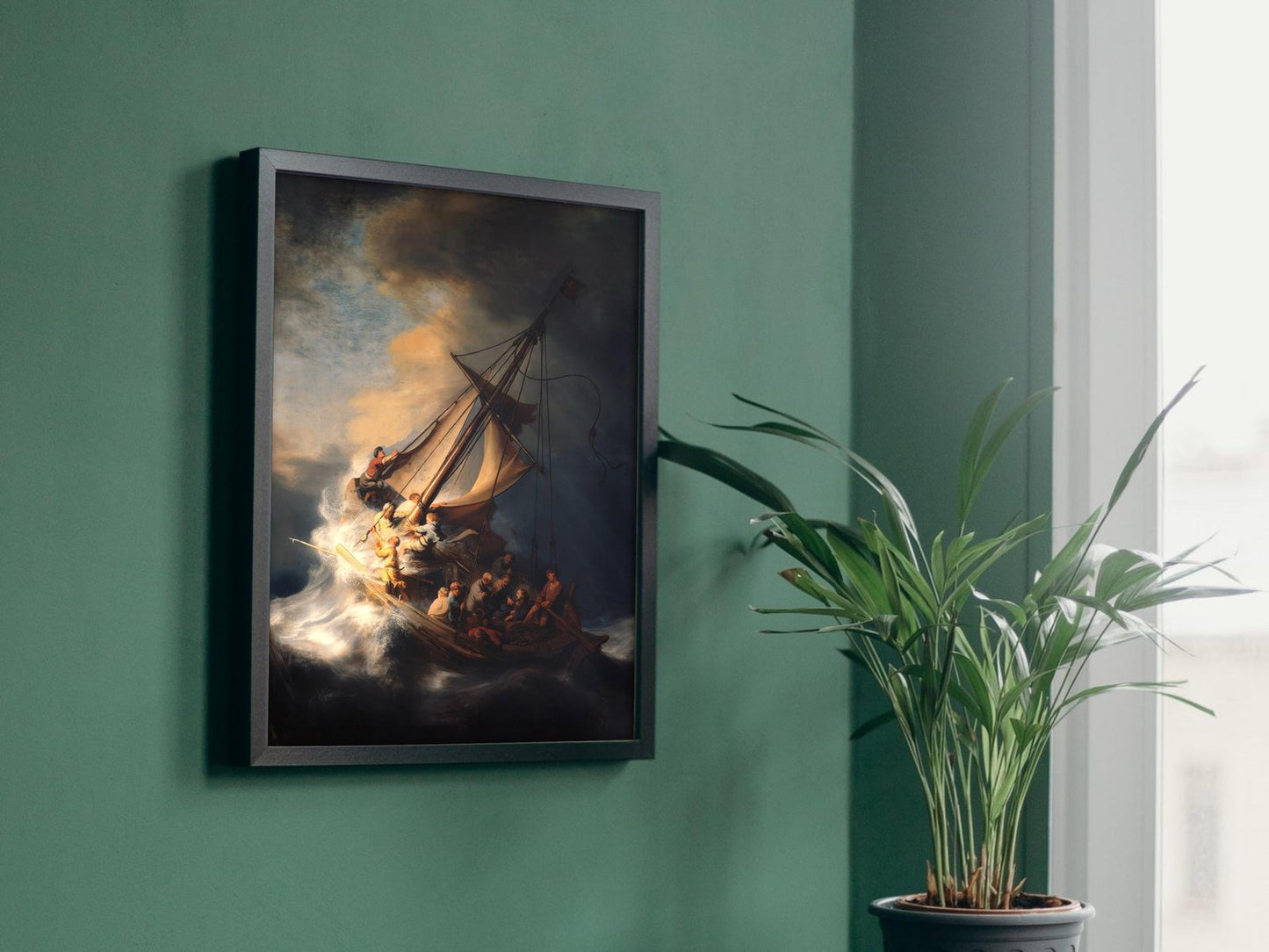 Christ in the Storm on the Sea of Galilee by Rembrandt, 1633, Baroque and Chiaroscuro, fine art print