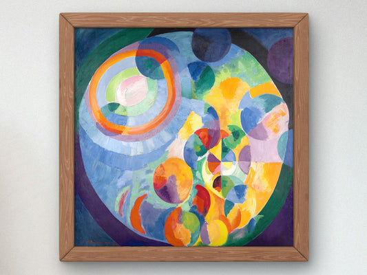 Circular Forms Sun Moon by Robert Delaunay, 1913, Cubism and Abstract Art, fine art print