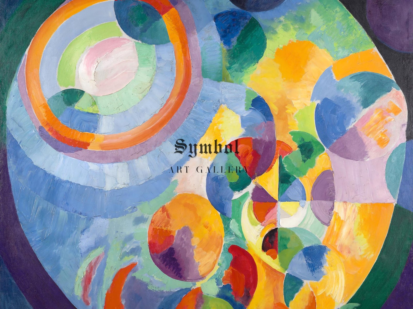 Circular Forms Sun Moon by Robert Delaunay, 1913, Cubism and Abstract Art, fine art print