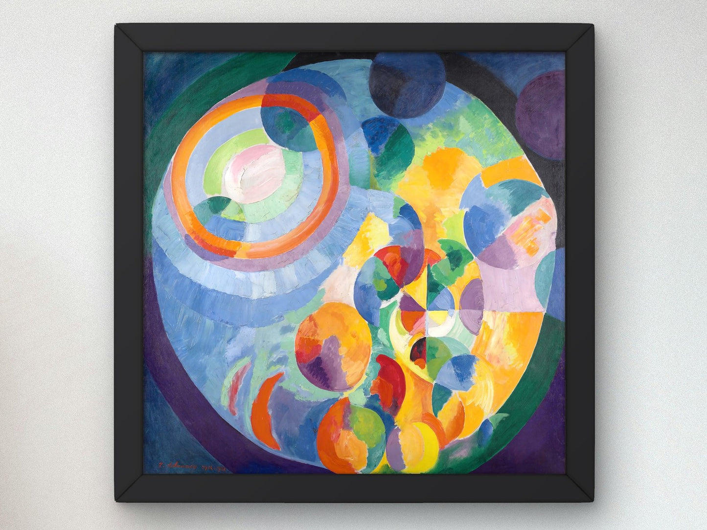 Circular Forms Sun Moon by Robert Delaunay, 1913, Cubism and Abstract Art, fine art print
