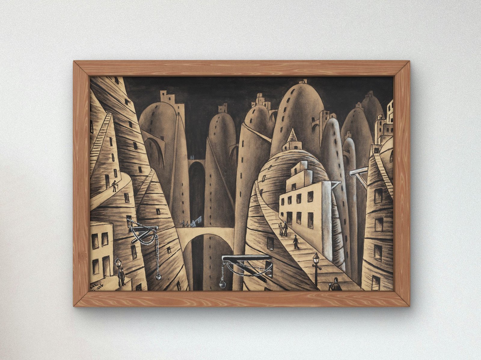 City and Abysses by Xul Solar, 1946, Surrealism and Modern Art, fine art print