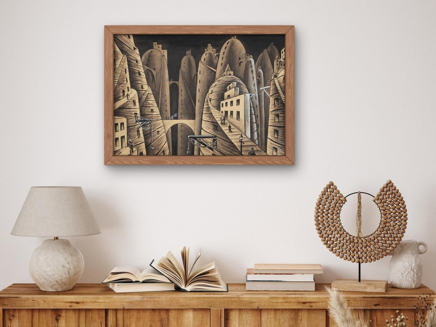 City and Abysses by Xul Solar, 1946, Surrealism and Modern Art, fine art print