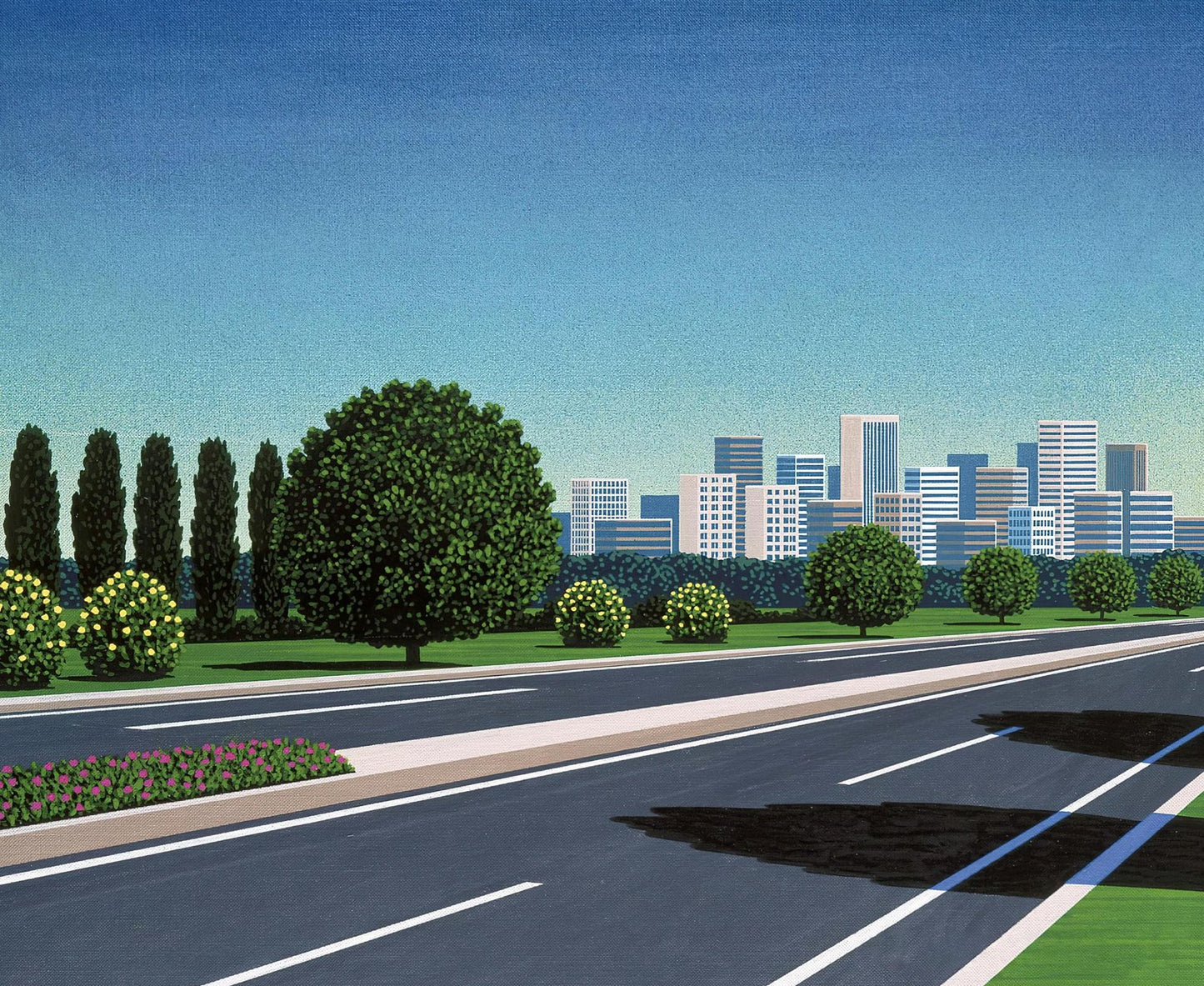 City Highway by Hiroshi Nagai, 1980s, Vintage Ads and Posters, fine art print
